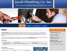 Tablet Screenshot of calljacobplumbing.com